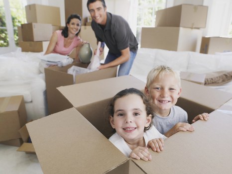 Moving van service operating in Kilburn residential street