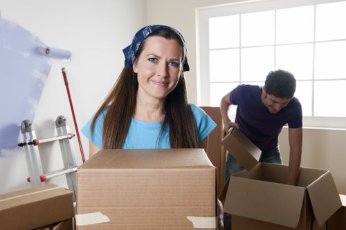 Commercial moving team planning an office relocation in Kilburn