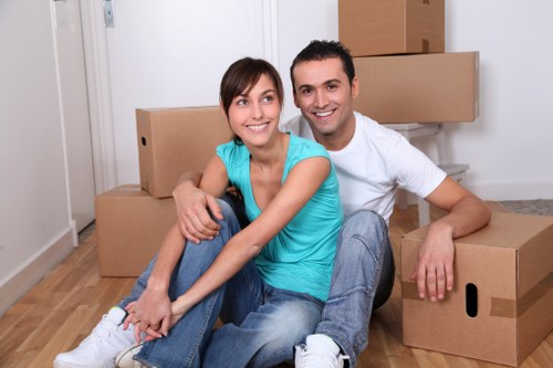 A neatly labelled box and fragile items ready for professional packing service